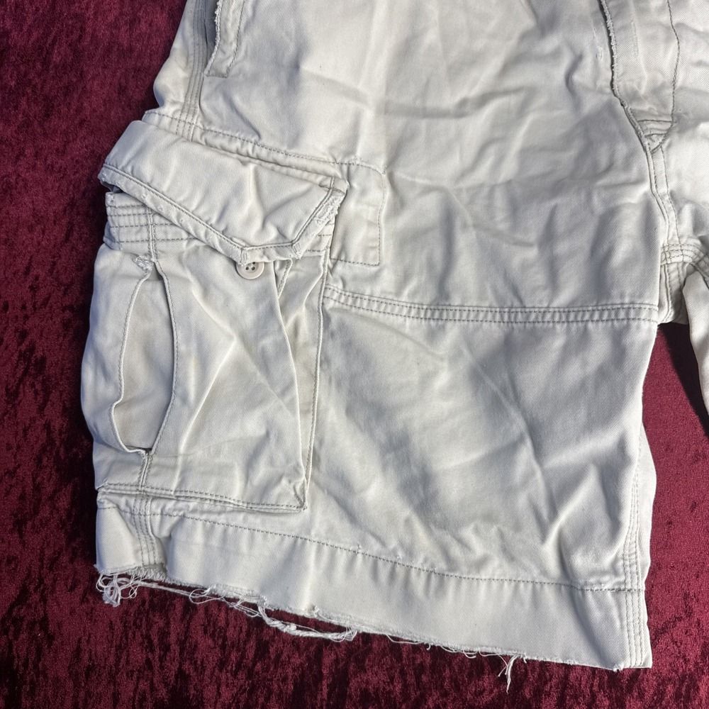 VTG Polo Jeans Co Ralph Lauren Cargo‎ Shorts Mens 36 Beige Relaxed Baggy Utility - Picture 4 of 13